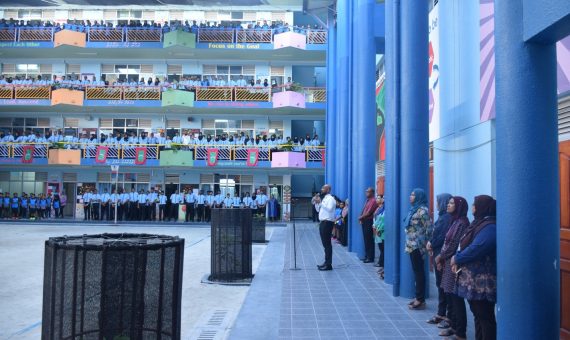 A student at Jamaluddin School playing for the Maldives National