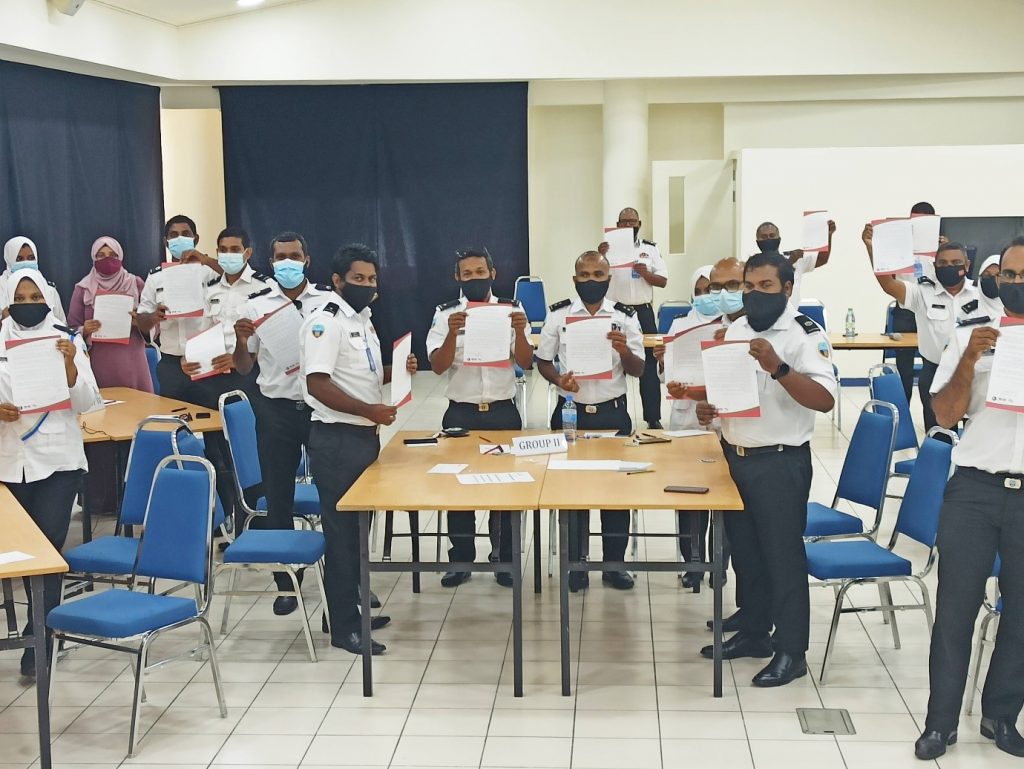 Staff of Maldives Customs Service signs the National Integrity Pledge